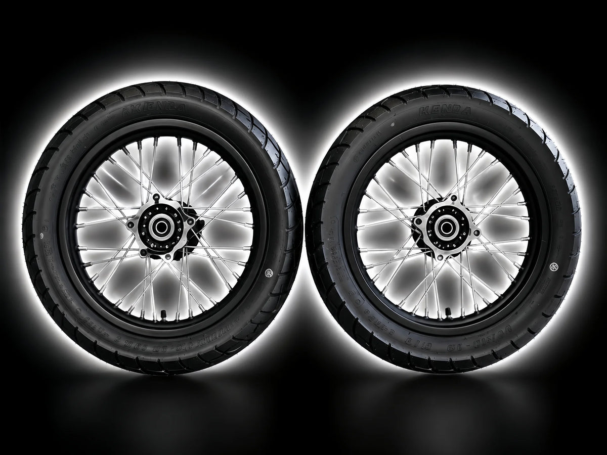 14/14in Supermoto Wheel Set Chrome
