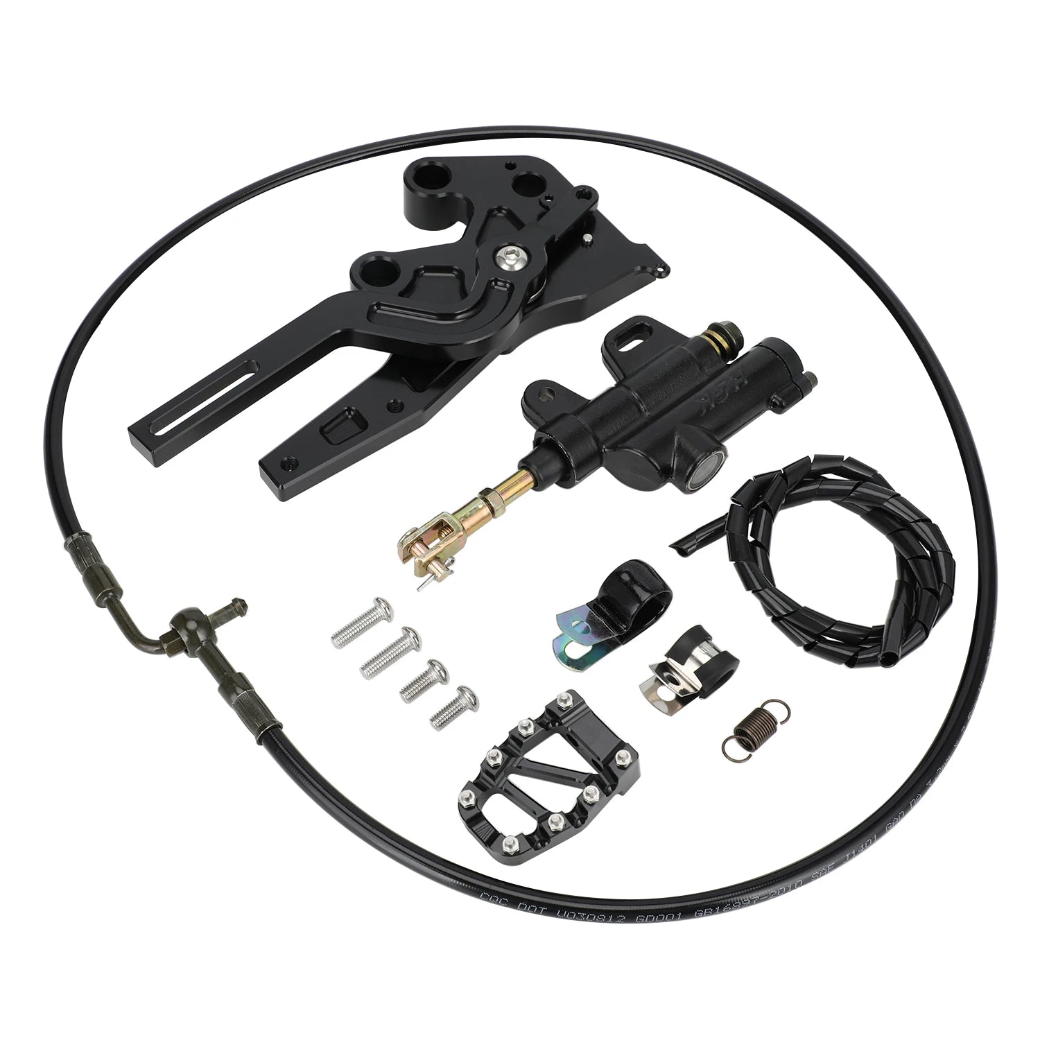 Rear Hydraulic Foot Brake Caliper Pedal Lever Kit Dirt E-Bike For Surron Sur-Ron Lightbee Light Bee X S Segway X160 Motorcycle