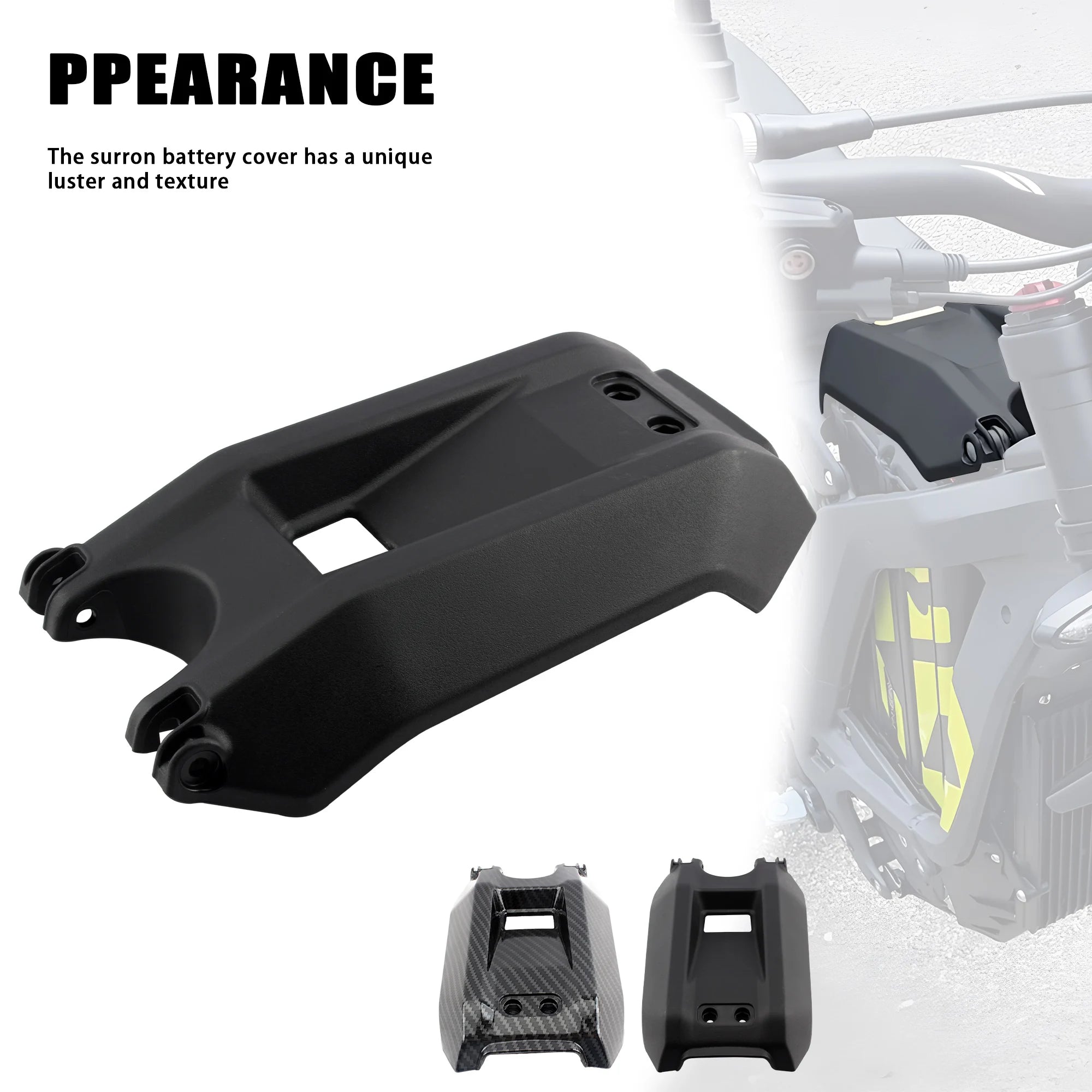 Motocross Accessories Battery Compartment Cover For Pit Dirt Bike Carbon Fiber Protective For Surron Light Bee S/X Segway X260