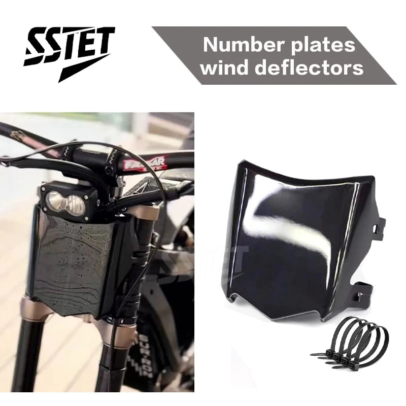 Light Bee X Modified Plastic Front Number Plate License Plates Cover For SUR Pit Dirt Bike Sur Ron Motorcycle Accessories