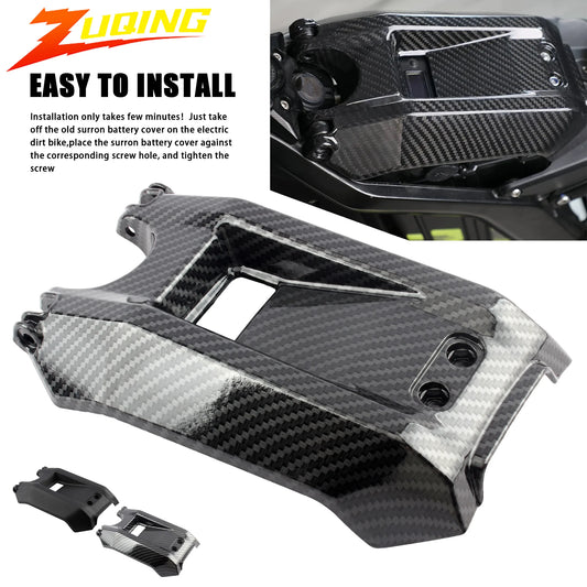 Motocross Accessories Battery Compartment Cover For Pit Dirt Bike Carbon Fiber Protective For Surron Light Bee S/X Segway X260
