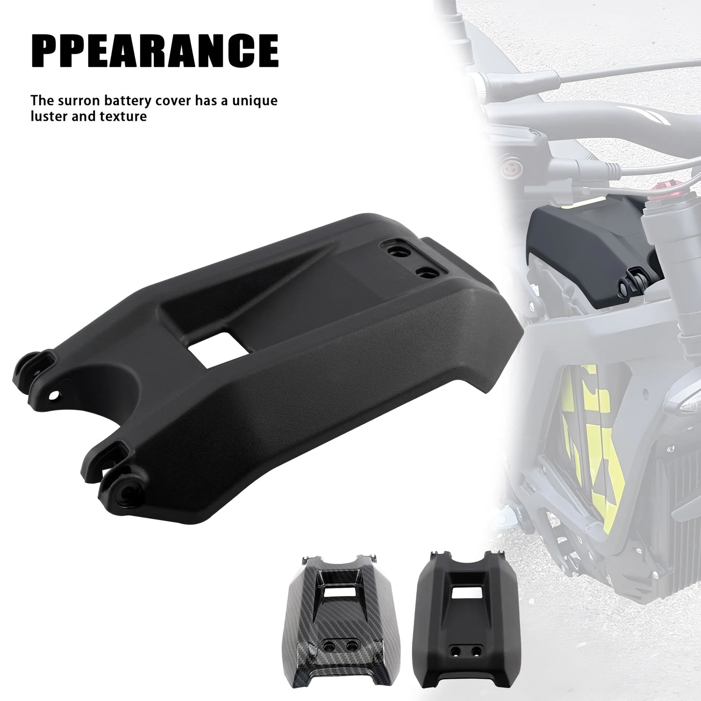 Motocross Accessories Battery Compartment Cover For Pit Dirt Bike Carbon Fiber Protective For Surron Light Bee S/X Segway X260